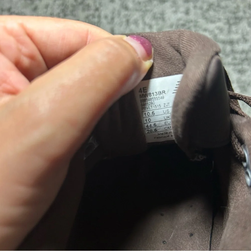 New Balance Brown Leather Mw813 Lace-Up Walking Shoes Size 10.5